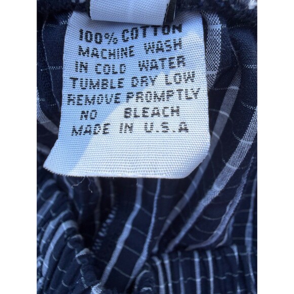 DRESS TO KILL by Jane Mohr Wide-Leg Harem Pants, Navy/Gray Striped, Size 1 - Picture 4 of 16